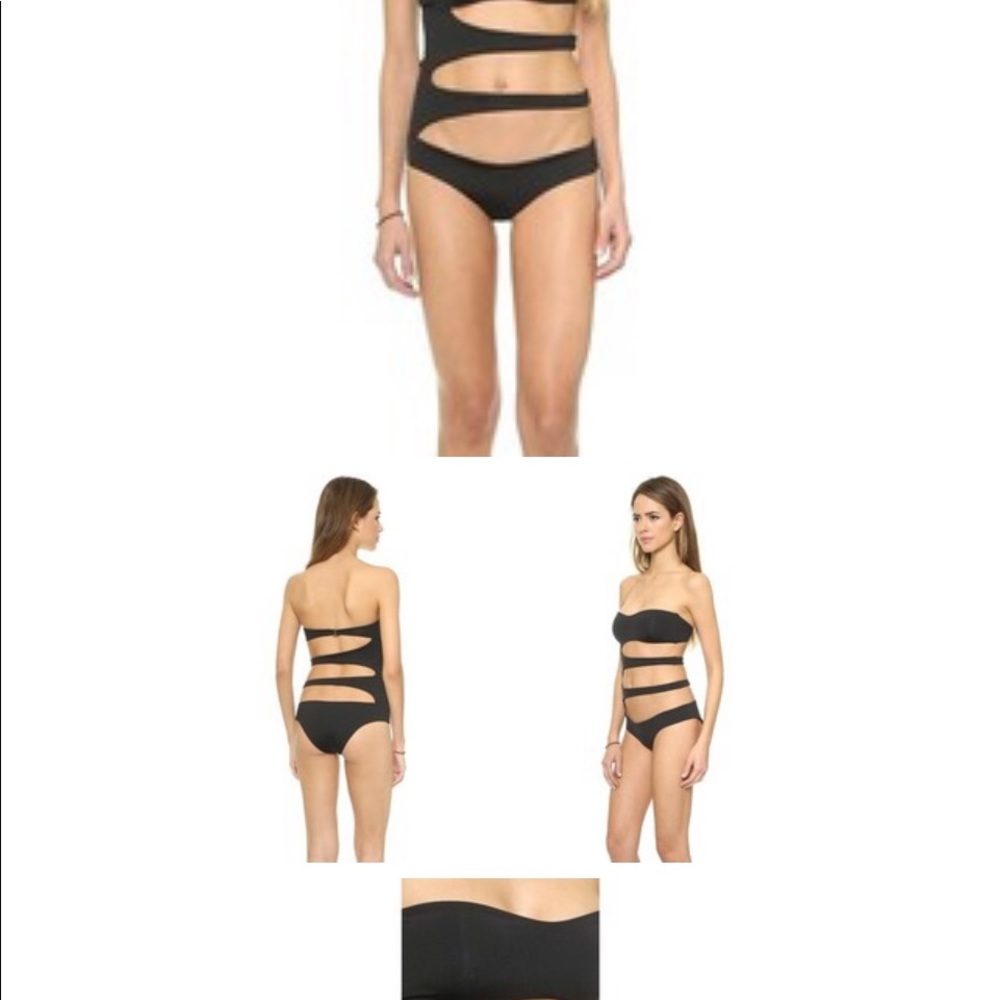 Lisa Lozano one piece cutout swimsuit black large - Picture 5 of 8